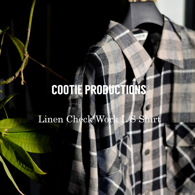 COOTIE/クーティー】リネン100%のオリジナルブロックチェックシャツ